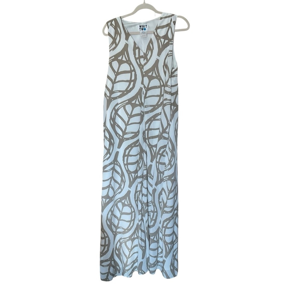 WHIT TWO Anthropologie Abstract Print Sleeveless Maxi Dress Size M - Picture 3 of 8